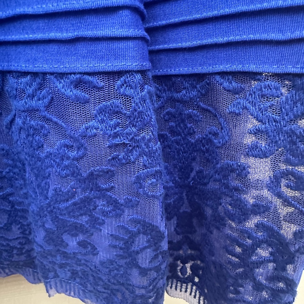 Tadashi Shoji Royal Blue Detailed Cocktail Dress - Picture 5 of 12